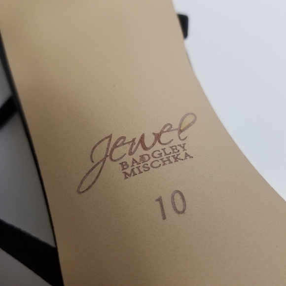 🆕️⬇️Jewel Badgley Mischka Patsy Strappy Crystal Embellished Heel - Picture 10 of 16